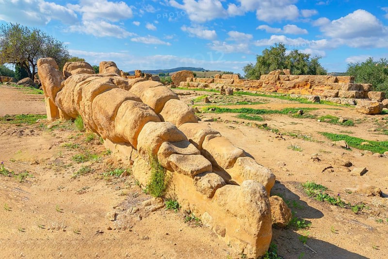 Telamone statue, Valley of Temples, Agrigento, Sicily, Italy
