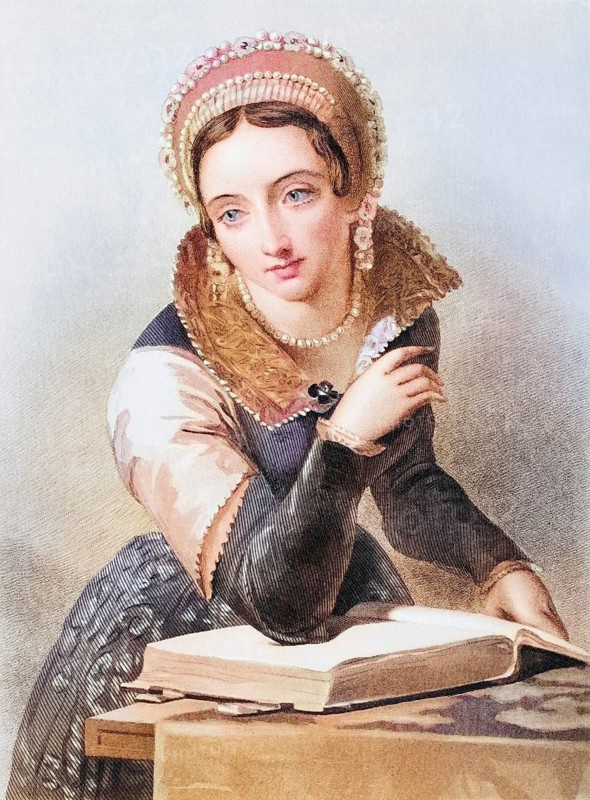 Joan of Navarre, ca. 1370-1437, Queen of King Henry IV of England. From the book The Queens of England, Volume I by Sydney Wilmot. Published in London c. 1890, Historical, digitally restored reproduction from a 19th century original, Record date not stated