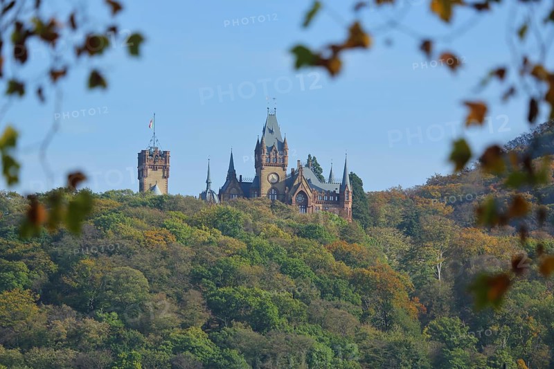 Drachenburg Castle built in 1884, Drachenfels, Königswinter, Siebengebirge, North Rhine-Westphalia, Germany