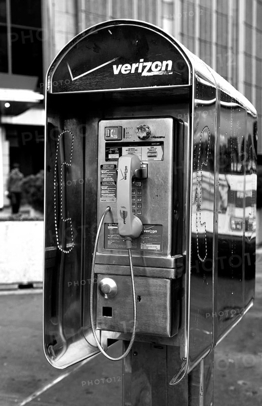 Public telephone pillar in Mahatten, New York City, USA