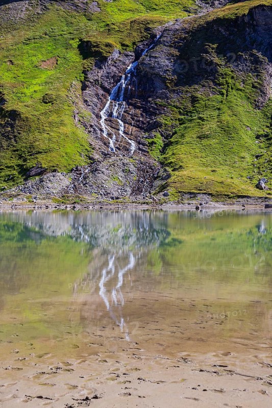 Nassfeld waterfall close to the Kaiser Franz-Josef Höhe on the Grossglockner High Alpine Road