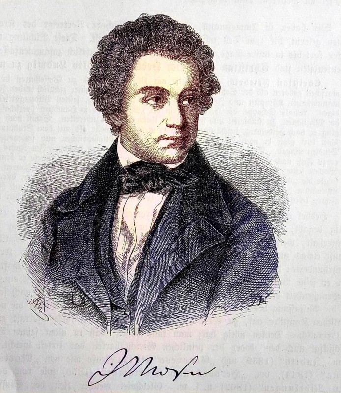 Julius Mosen, actually Julius Moses, 8 July 1803, 10 October 1867, was a German poet and writer who is best known today as the poet of the Andreas Hofer song, digital reproduction of an original from the 19th century, original date unknown