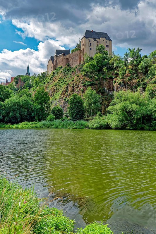 Mildenstein Castle on the river Freiberger Mulde, Leisnig, Saxony, Germany