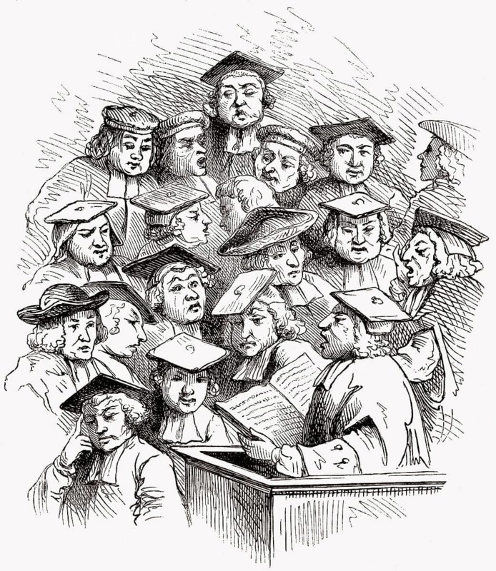 Studenten, 18. Jahrhundert, University of Oxford, Oxford, England, Vereinigtes Königreich