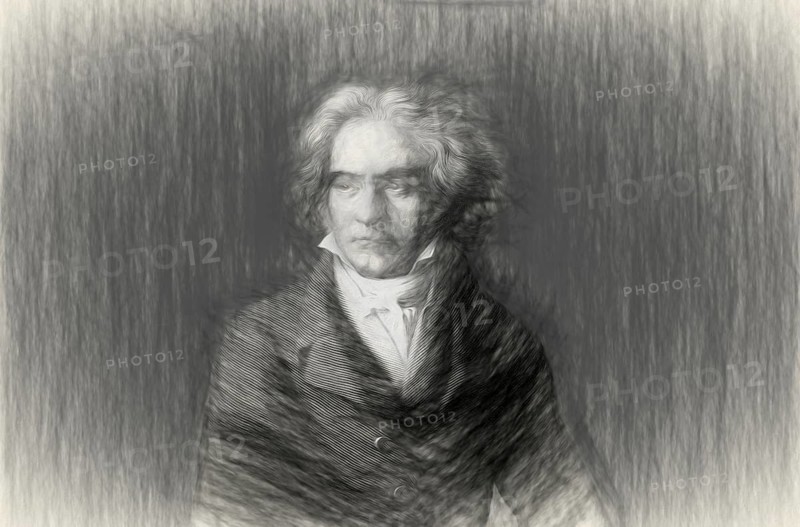 Ludwig van Beethoven, 1770 -1827, German composer, digitally altered