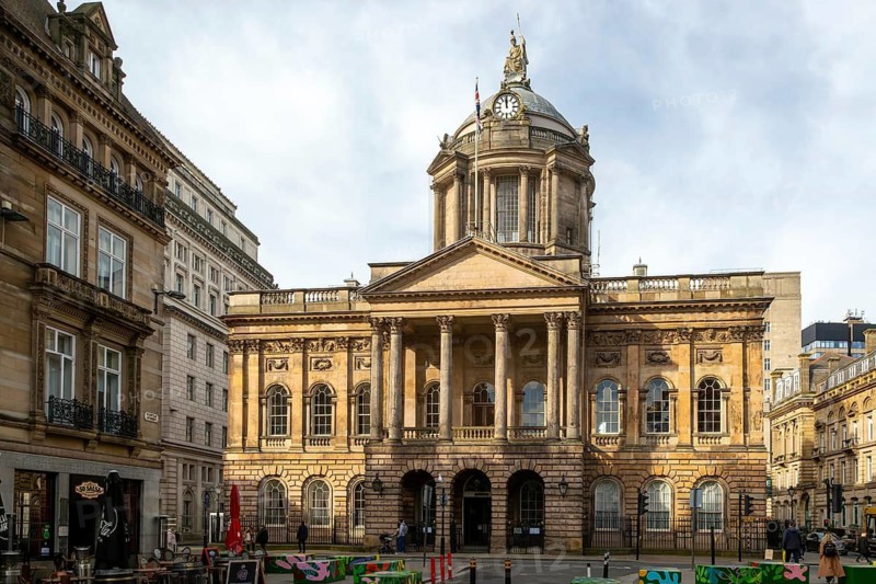Georgian architecture of the Town Hall building, city centre of Liverpool England, UK architect John Wood the Elder 1754