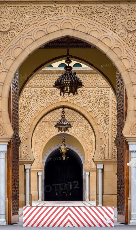 Entrance gate to the Royal Palace El Mechouar Essaid, Rabat, Morocco