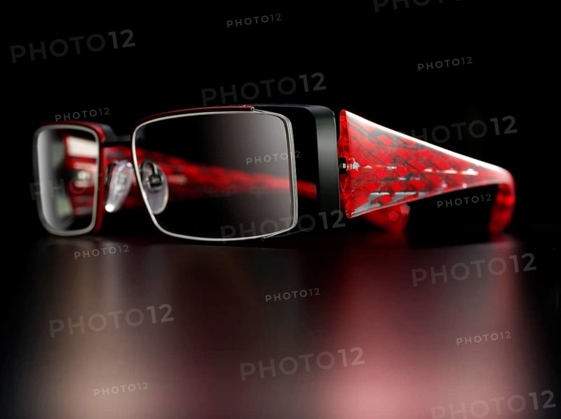 Stylish glasses on a black background, studio shot