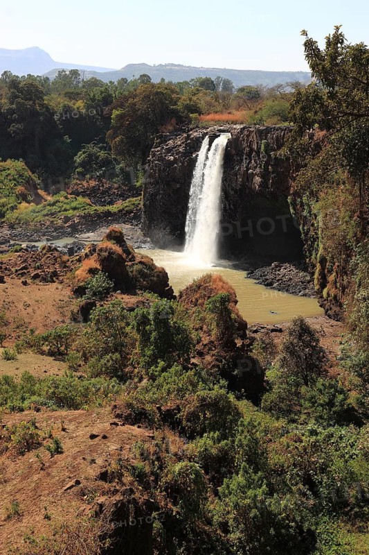 Ahamra region, the Blue Nile waterfall, in the highlands of Abyssinia, Blue Nile, Tis Issat waterfall, Ethiopia