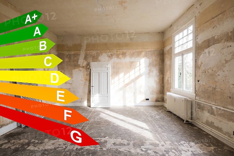Energy efficiency classes, core refurbishment of an old villa in Remscheid, Germany