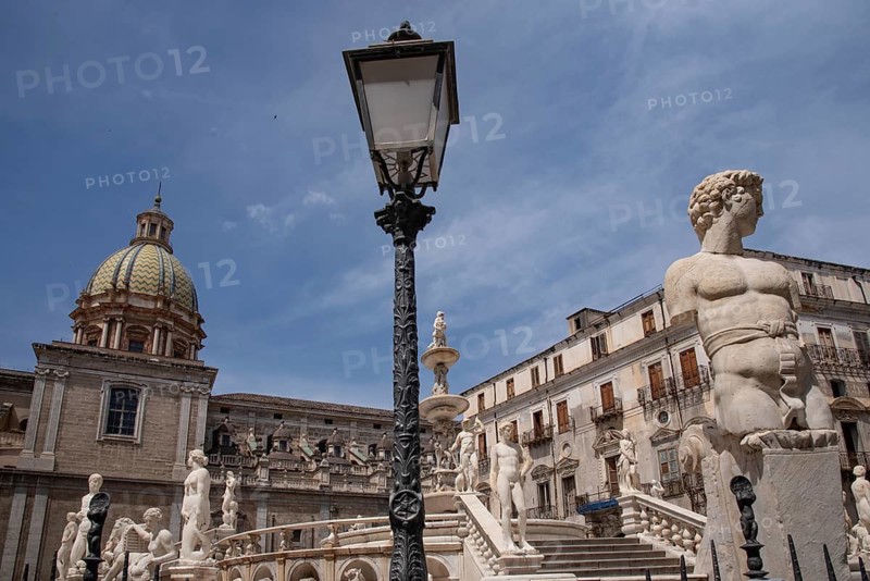Fontana Pretoria or Fontana della Vergogna in Palermo, Sicily, Italy