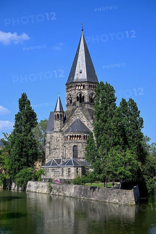 Temple Neuf church on the Moselle, Protestant town church, Metz, Grand Est region, France