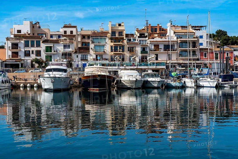 The harbour town of Portopetro, on the south-east coast, Majorca, Spain