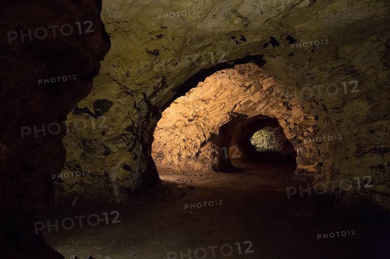 In the Felsendome Rabenstein show mine, Chemnitz, Saxony, Germany