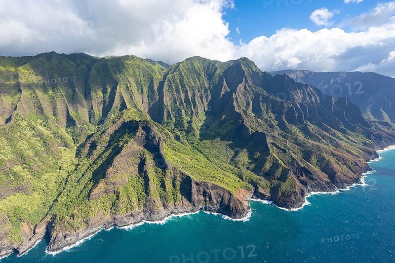 Aerial view Napali Coast, Kauai, Hawaii, USA, North America