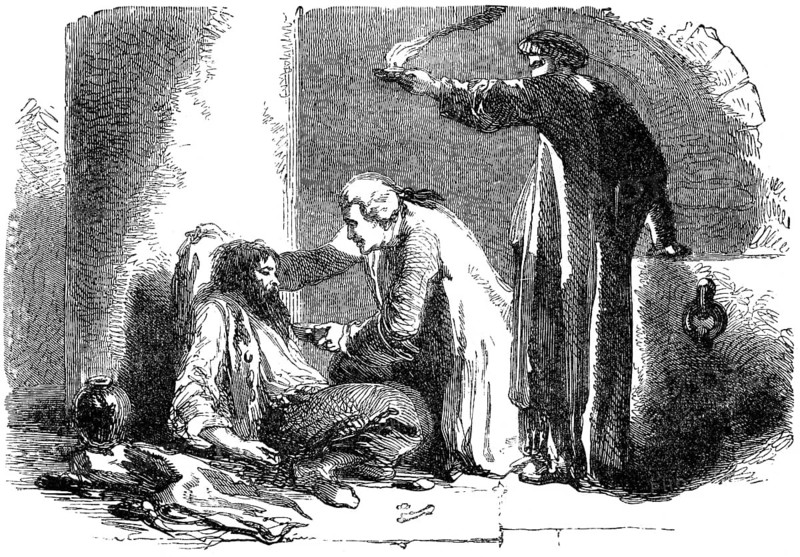 John Howard, 1726-1790, a philanthropist and the first English prison reformer, visiting a prisoner