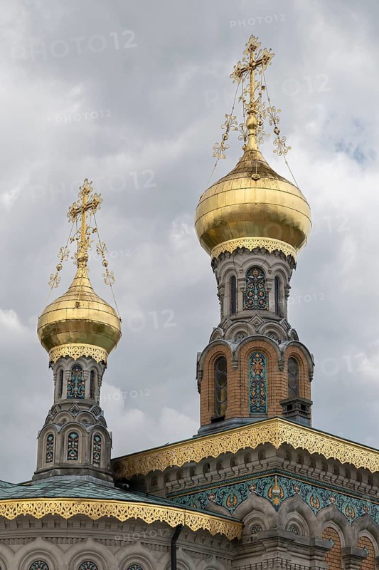 Tower and Cross, Russian Chapel, Mathildenhöhe Darmstadt, UNESCO World Heritage Site, Germany