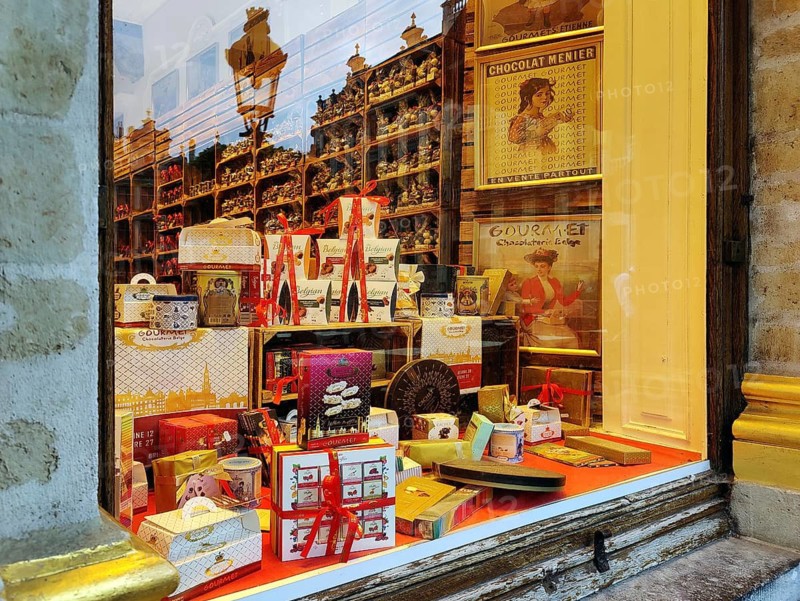 Shop window of a chocolate shop, Brussels, Belgium