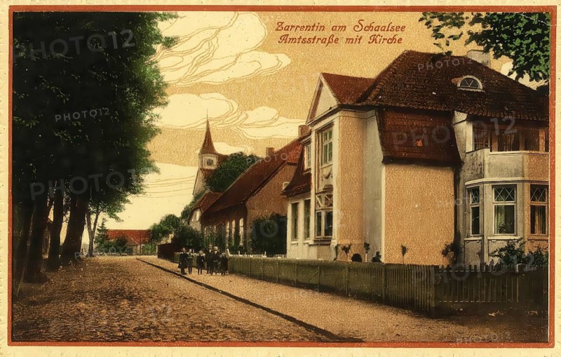 Historical postcard, picture postcard, Zarrentin am Schaalsee, Mecklenburg-Vorpommern, Germany, digitally enhanced reproduction of an original from around 1900, picture postcard