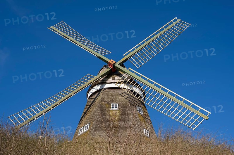 Mill on the Mühlenberg, Holländermühle, Röbel, Müritz, Mecklenburg Lake District, Mecklenburg, Mecklenburg-Vorpommern, Germany
