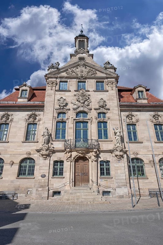 Late Baroque town hall, built between 1744 and 1747, Ellingen, Middle Franconia, Bavaria, Germany