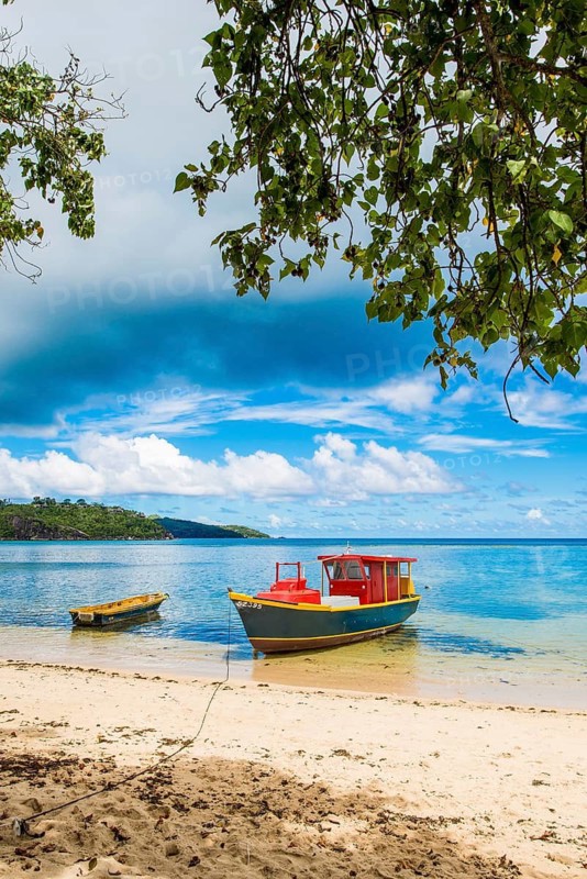 Einheimisches Fischerboot, Mahe, Republik Seychellen, Indischer Ozean