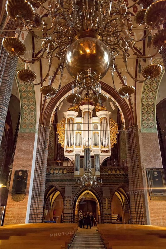 The organ of the Schleswig Cathedral, Schleswig, Schleswig-Holstein, Germany