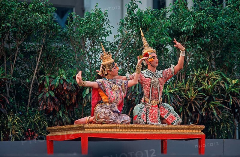 Thai drama performance, Bangkok, Thailand, December 2002, vintage, retro, old, historical