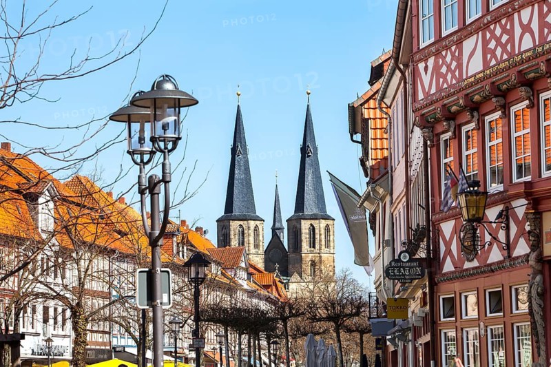 Market street, Duderstadt, Lower Saxony, Germany