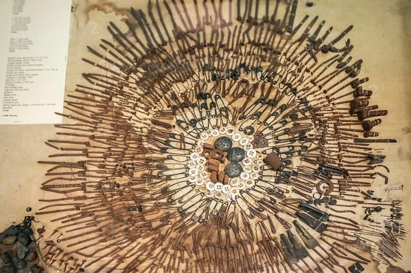 St. Joseph, Missouri - Objects found in the stomach during an autopsy of a mental patient, on display at the Glore Psychiatric Museum. The museum documents the treatment of the mentally ill at the former State Lunatic Asylum No. 2 and elsewhere.