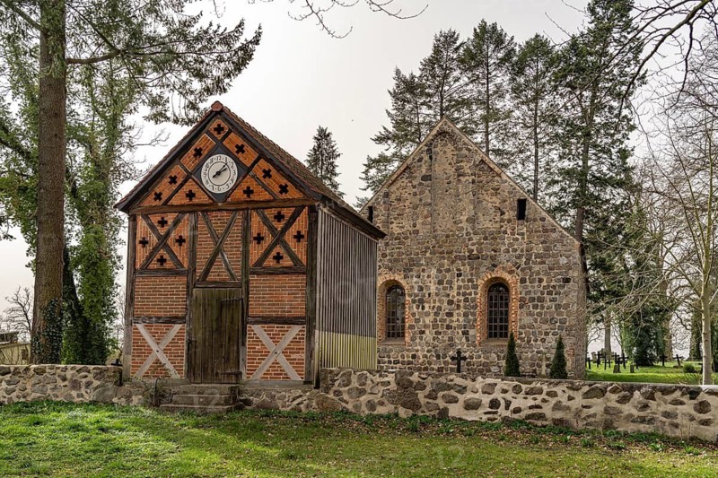 The church in Thomsdorf, Uckermärkische Seen nature park Park, Boitzenburger Land, Uckermark district, Brandenburg, Germany