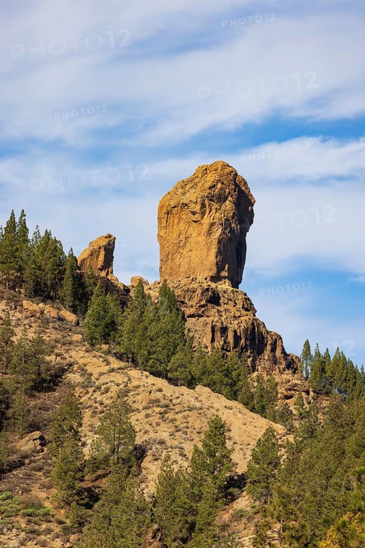 Rural del Nublo nature park Park, Roque Nublo, basalt rock, Gran Canaria, Canary Islands, Spain
