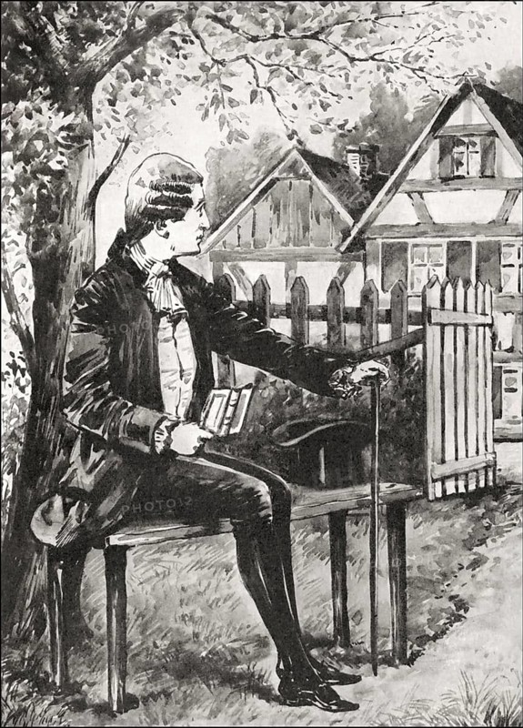 Werther at Wahlheim, near Wetzlar, The Sorrows of Young Werter, a novel by Johann Wolfgang von Goethe
