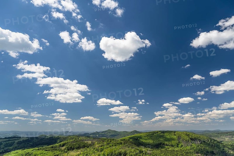Cloudy sky over the Lusatian Mountains, Czech Republic, May 20224