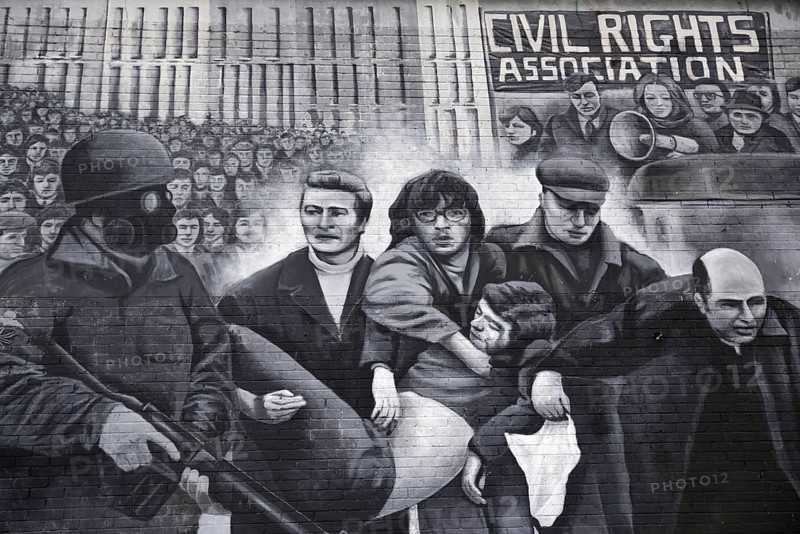 Mural, IRA Resistance Political Mural, Bogside Quarter, Derry-Londonderry, Ulster Province, Northern Ireland, United Kingdom