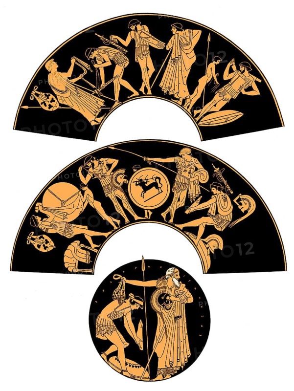 Ancient Greek body armors, Red-figure pottery painting