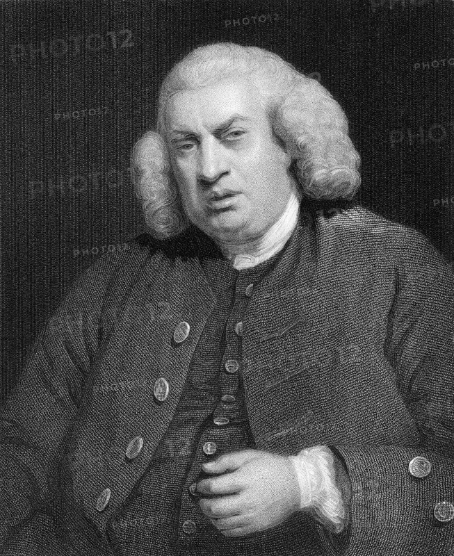 Samuel Johnson, 1709 - 1784, an English scholar, writer, poet and critic