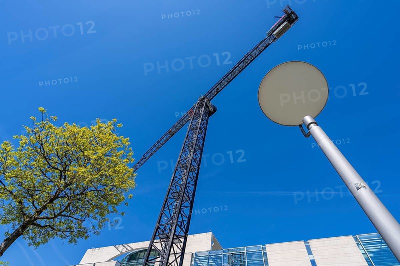 Construction work on the Federal Chancellery in Berlin's government district, Germany