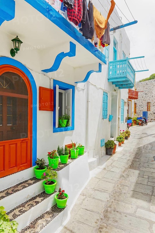 Traditional houses, Mandraki, Nisyros Island, Dodecanese Islands, Greece