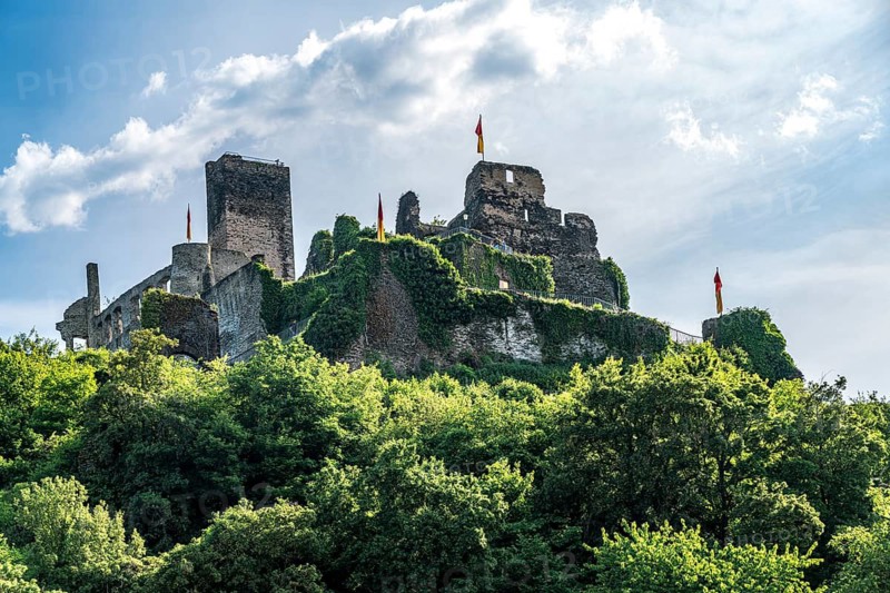 Ruins of Metternich Castle in Beilstein, Rhineland-Palatinate, Germany