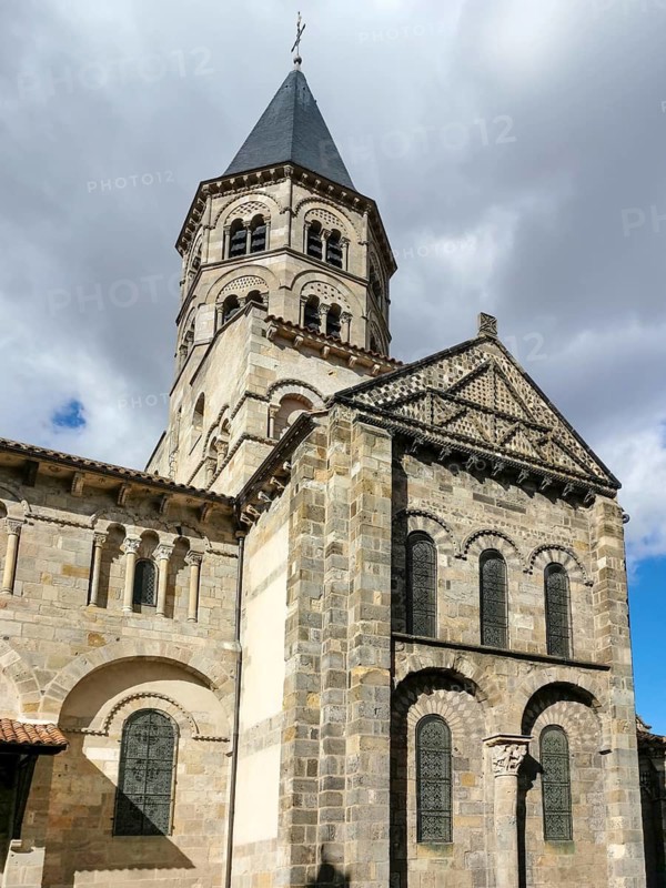 Clermont Ferrand. Romanesque church of Notre Dame du Port. Puy de Dome department. Auvergne Rhone Alpes. France