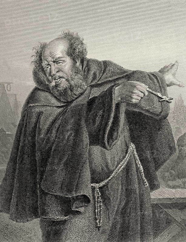 Capuchin monk, character from the drama Wallenstein by Friedrich Schiller, 1759 - 1805