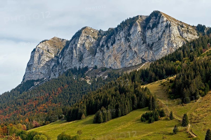 Montagne des Mémises mountain range, Bernex, Chablais, Savoy Alps, Haute Savoie, France
