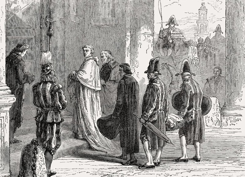 A cardinal entering the Vatican, Vatican City, Rome, Italy, 19th Century