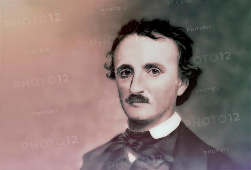 Portrait of Edgar Allan Poe, 1809 – 1849, American writer, digitally edited according to a photograph
