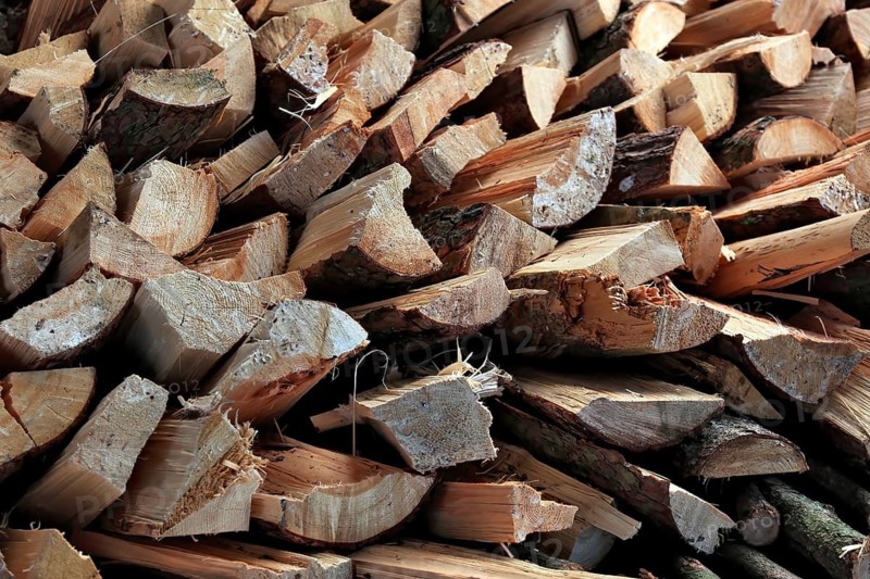Firewood, logs, split