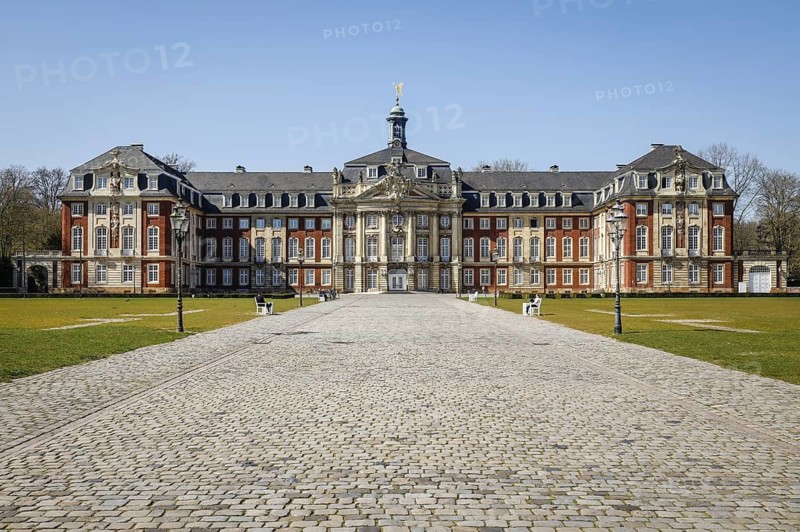 Münster, North Rhine-Westphalia, Germany - University of Münster, Westfälische Wilhelms-Universität im Fürstbischöflichen Schloss Münster