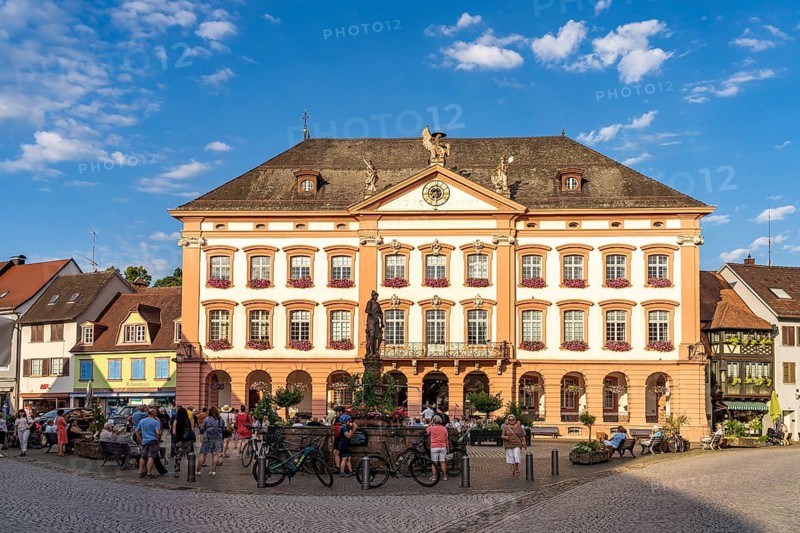 Gengenbach market square and town hall, Black Forest, Baden-Württemberg, Germany