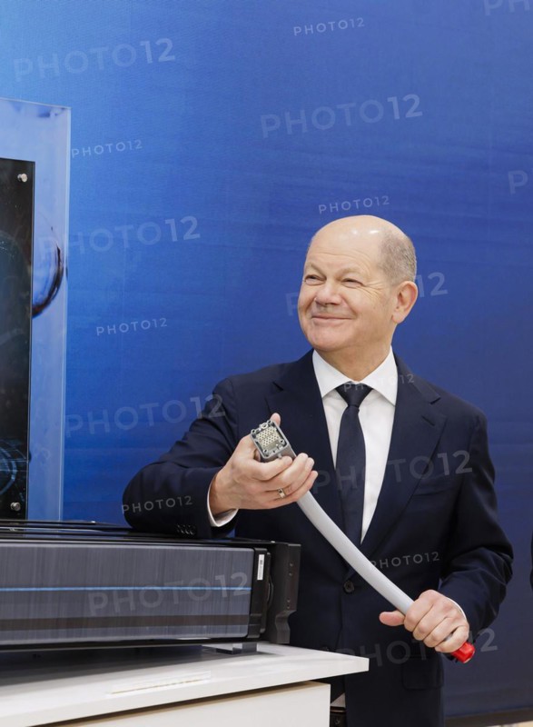 Olaf Scholz (SPD), Federal Chancellor, at the Hannover Messe Hanover, 22 April 2024 TECO 2030 is a Norwegian based clean tech company developing zero-emission technology for the maritime and heavy industry