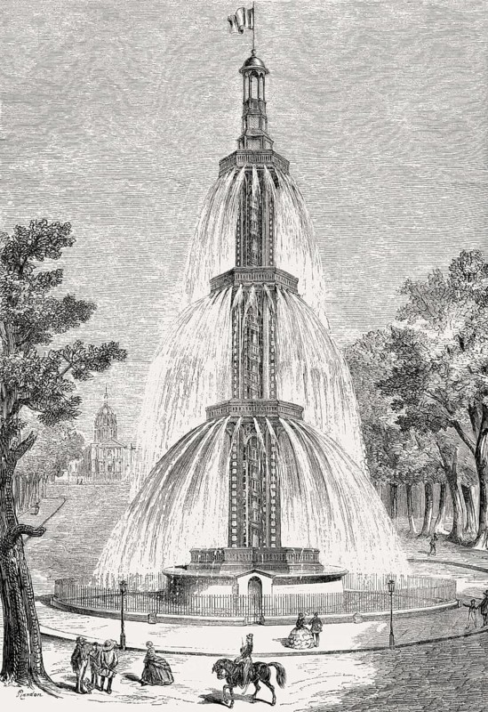 Fountain of the Grenelle artesian well, Place de Breteuil, Paris, France, 1858